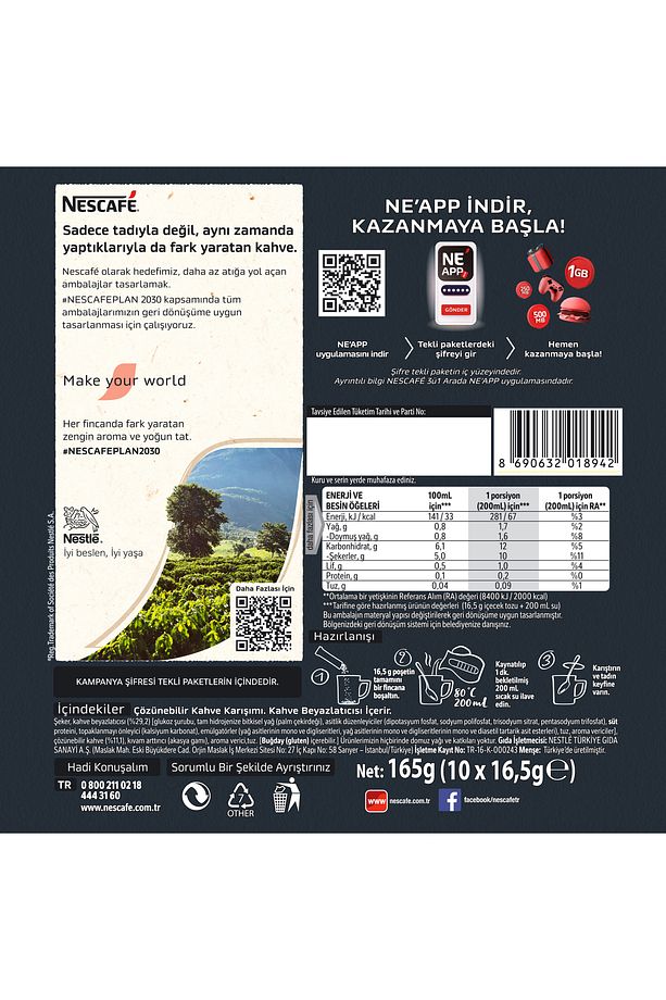 Nescafé 3ü1 Arada Extra 10'lu Paket 10x16.5g - 3