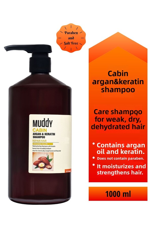 Argan and Keratin Shampoo 1000ml + B-Tox Keratin Shampoo 1000ml - 2