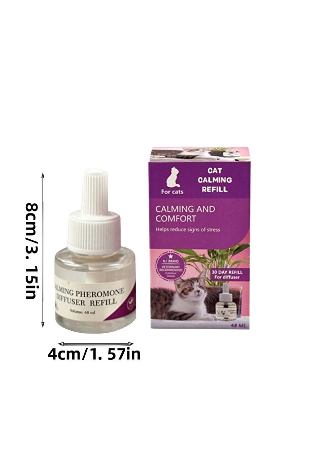 48ML Pheromone Diffuser For Cats Cat Pheromone Plug-In Relaxants Start Kit Refill Calming Spray F... - 1