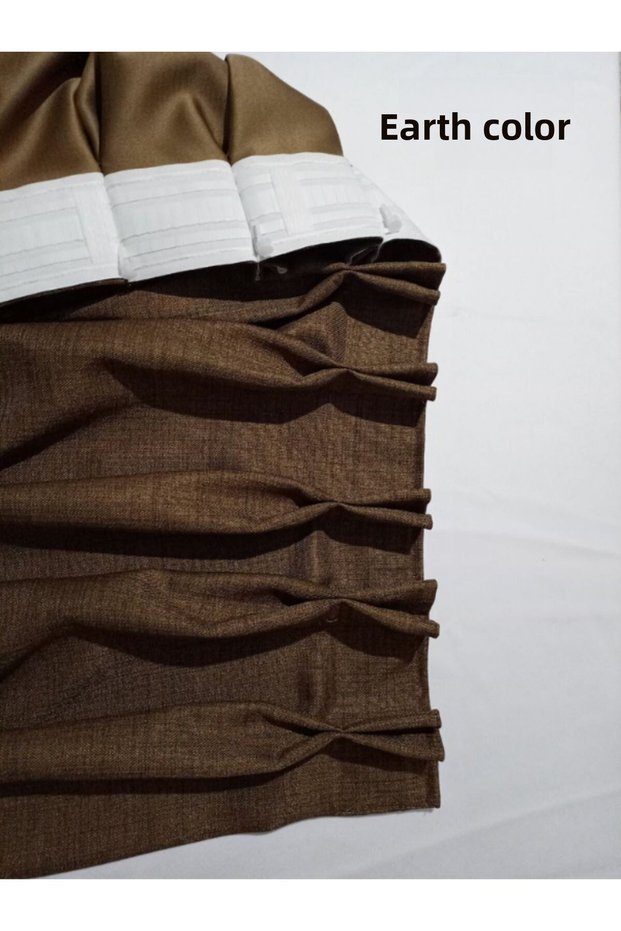 100% Blackout Linen Background Curtain 1x2.5 Pleated