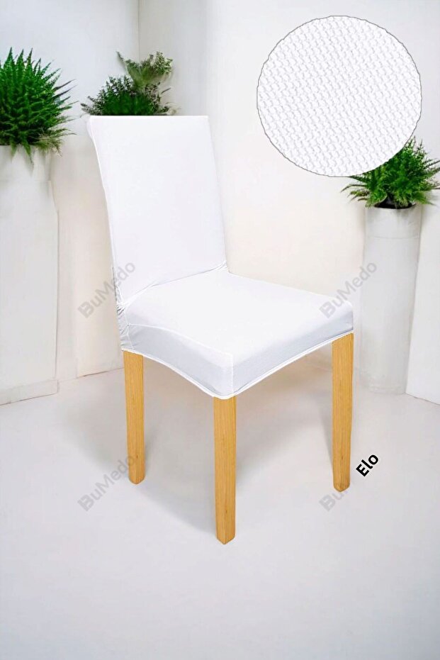 Lycra Spandex Honeycomb - Washable Non-Pilling White Chair Cover