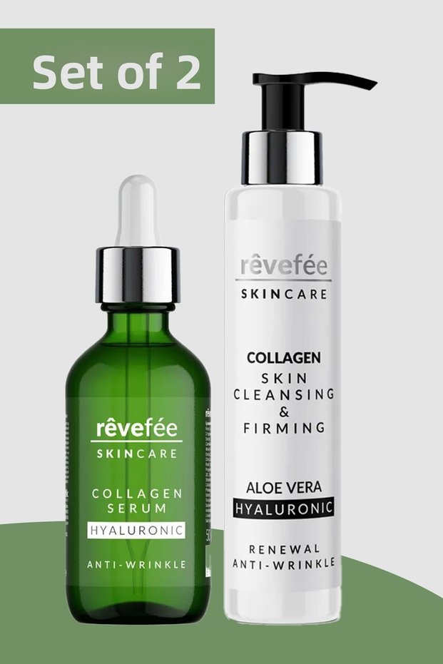2-Pack Skin Serum - Collagen Hyaluronic Acid Serum with Wrinkle, Aging, Botox Effect
