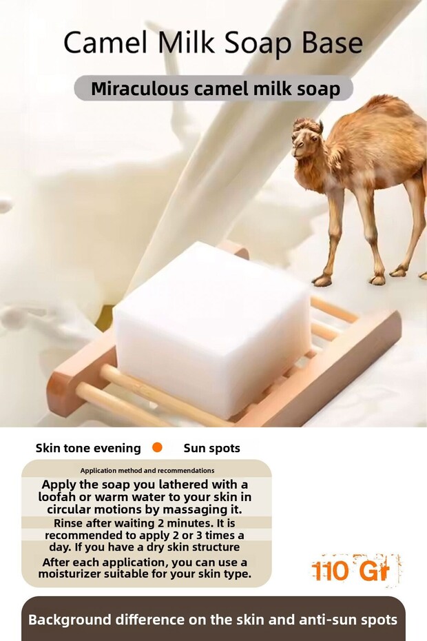 Stop the Formation of Color Difference on the Skin and Sun Spots with Miraculous Camel Milk Soap!