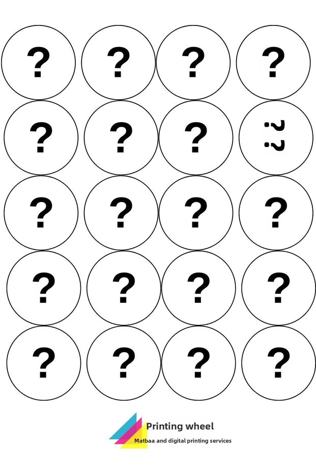 Round Sticker 5cm 100 Pcs Overwritable 5 Stickers