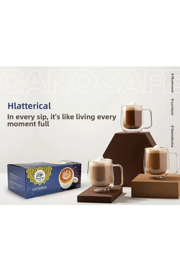 Lrico Ganocafe Latterico Granulated Coffee with Milk Ganoderma Reishi Mix