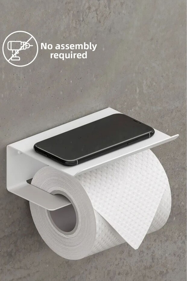 Adhesive Toilet Paper Holder - Decorative Bathroom Hanger Napkin Holder