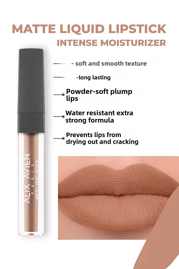 ALIX AVIEN MATTE LIQUID LIPSTICK 507 DARK DUSTY