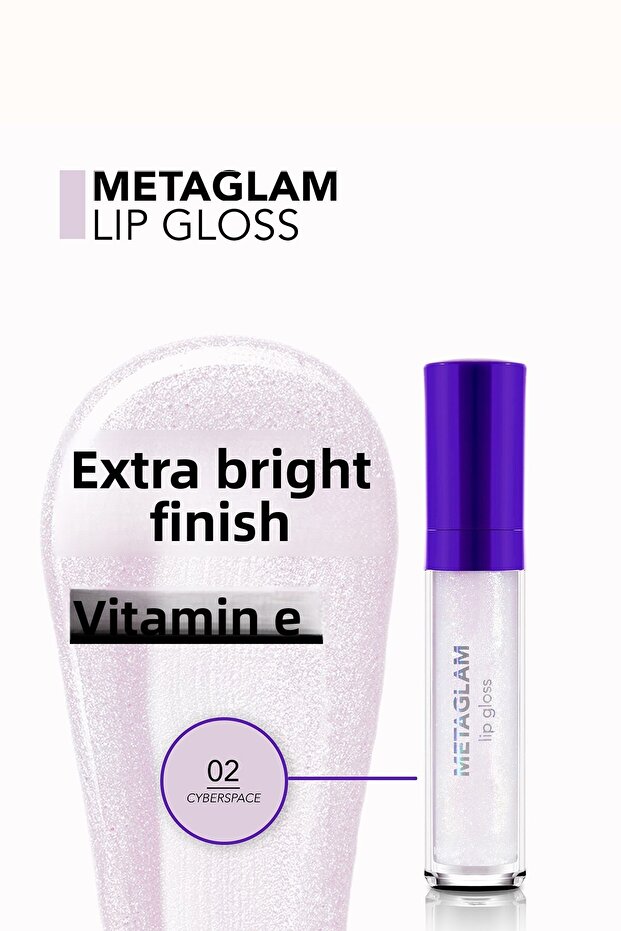 Metaglam Intense Shimmer & Moisturizing Lip Gloss-002 Cyberspace- 8682536080774 - 4