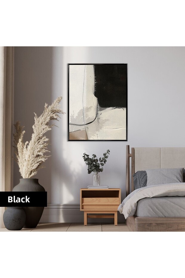 Amazing | Abstract | Gray Ecru Tones Patterned Model 01 | Framed Tempered Glass Table Single Vertical