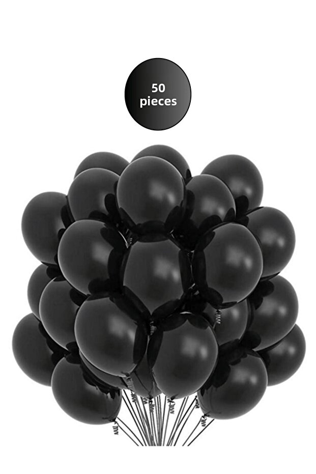 Pastel Black 50 Piece Balloon Set Birthday Party and Organization Decoration