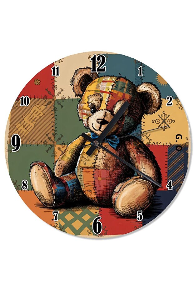 Old Teddy Bear Analog Wall Clock - 1