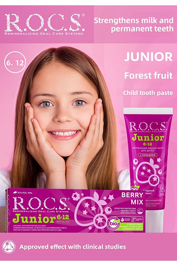 Rocs Junior 6-12 Forest Fruit Extract Toothpaste 74 Gr