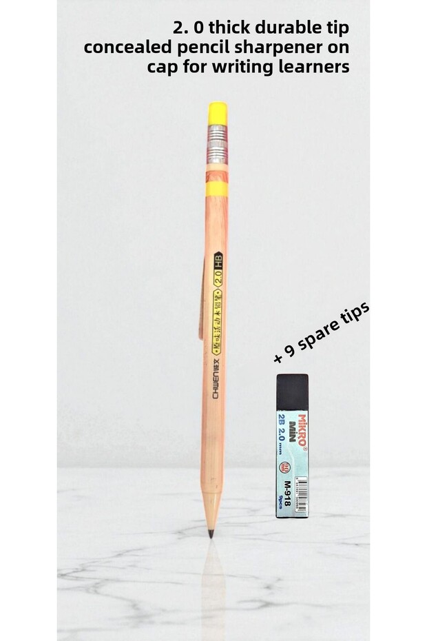 قلم رصاص My First 2.0 ذو طرف سميك + 9 أطراف جديدة للمبتدئين في الكتابة