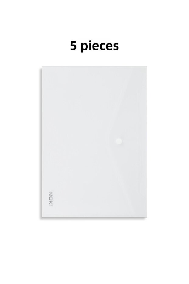 A5 Snap File Document Envelope 5 Pieces Transparent - 1