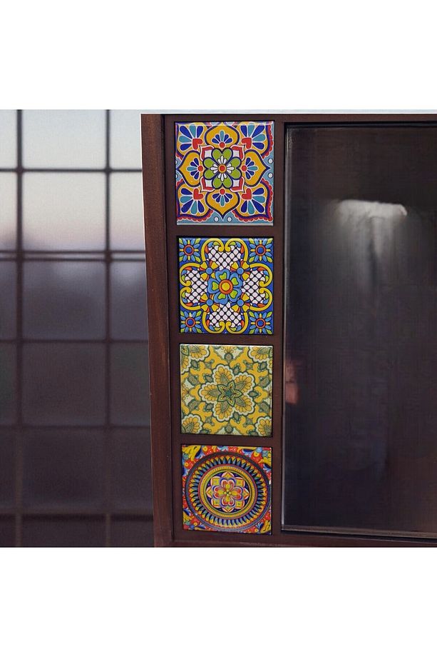 Makyaj Aynası, Çini Süslemeli, Hem Kullanışlı Hem Şık...(22 * 22 cm) - 5