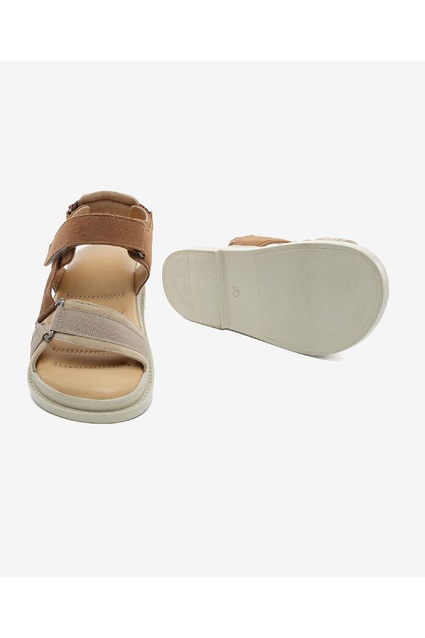 Kadın Bej Taba Süet Hakiki Deri Sandalet 5Y2TS57808 - 6
