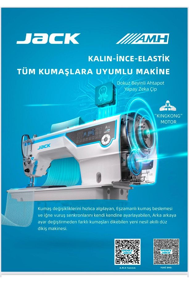A5E A.M.H Full Otomatik Yapay Zeka Uyarlı Düz Dikiş Makinası - 7