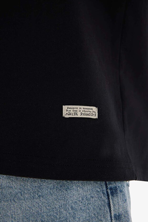 %100 Pamuk Boxy Fit Bisiklet Yaka Basic Düz Atlet C7205AX24HS - 5