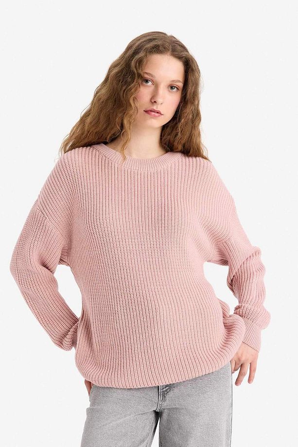 Regular Fit Bisiklet Yaka Kazak H6905AZ25WN - 4