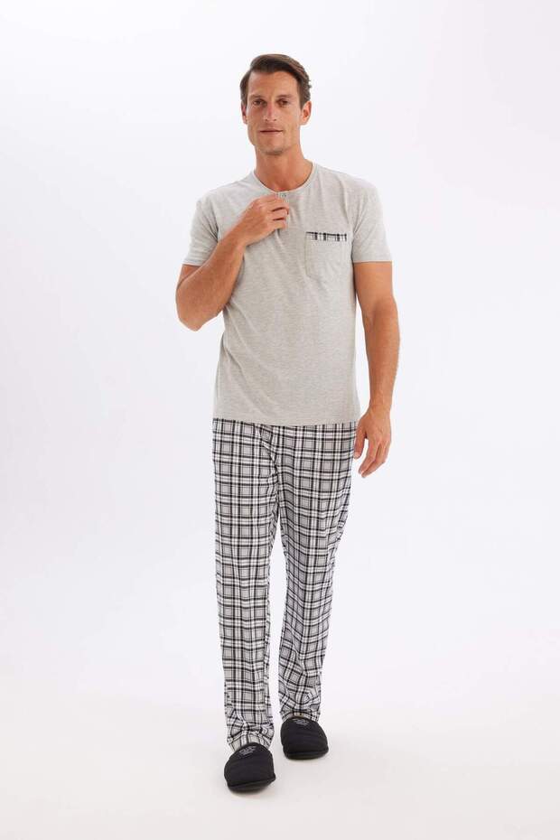 Regular Fit Kısa Kollu Pijama Takımı C2870AX24SM - 2