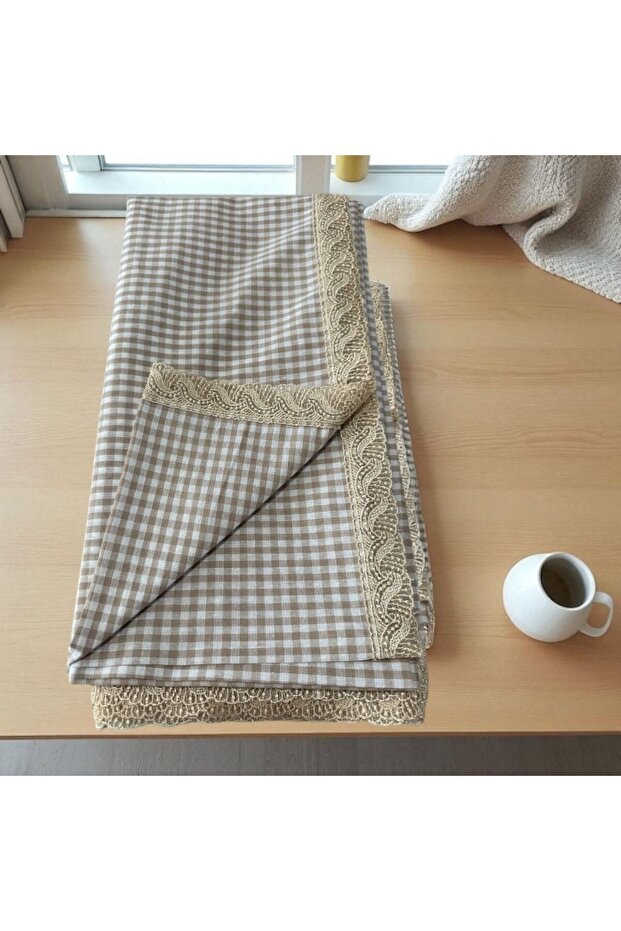 Pitikare Scalloped 170x170 Table Cloth Tablecloth Picnic Cloth - 4