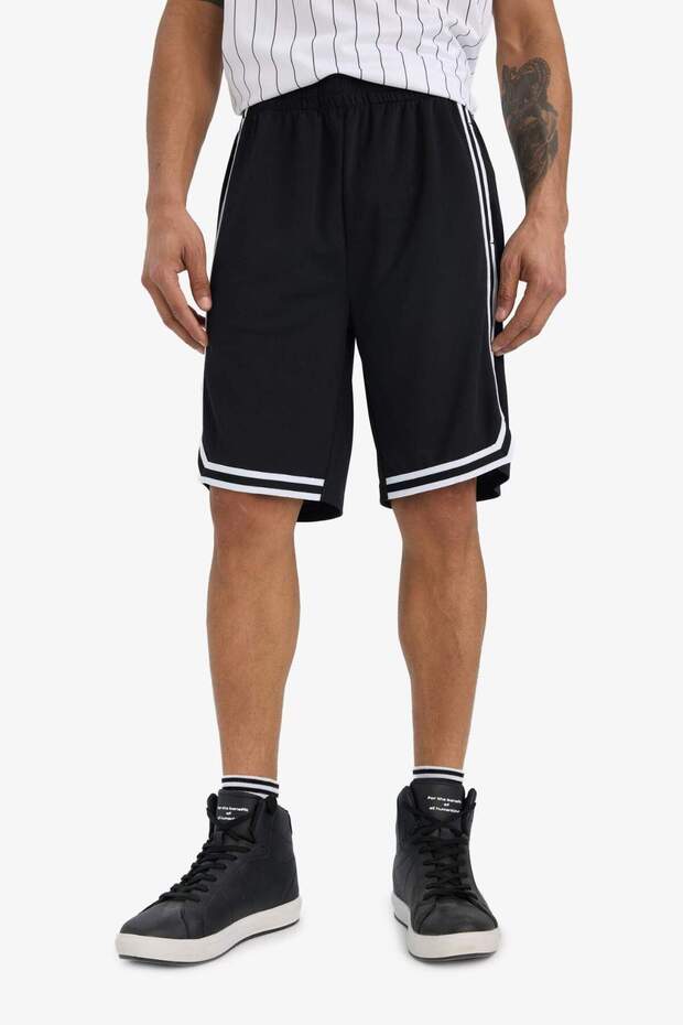 DeFactoFit Standart Fit Sporcu Kısa Paça Ağır Kumaş Şort C1840AX24SM - 5