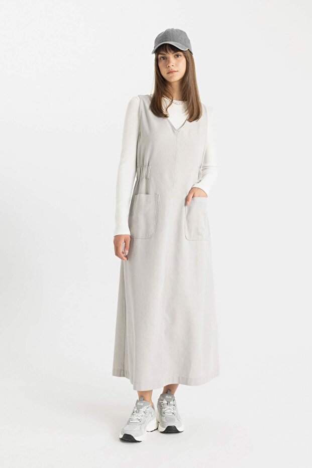 Regular Fit Gabardin Elbise C9684AX24SP - 2