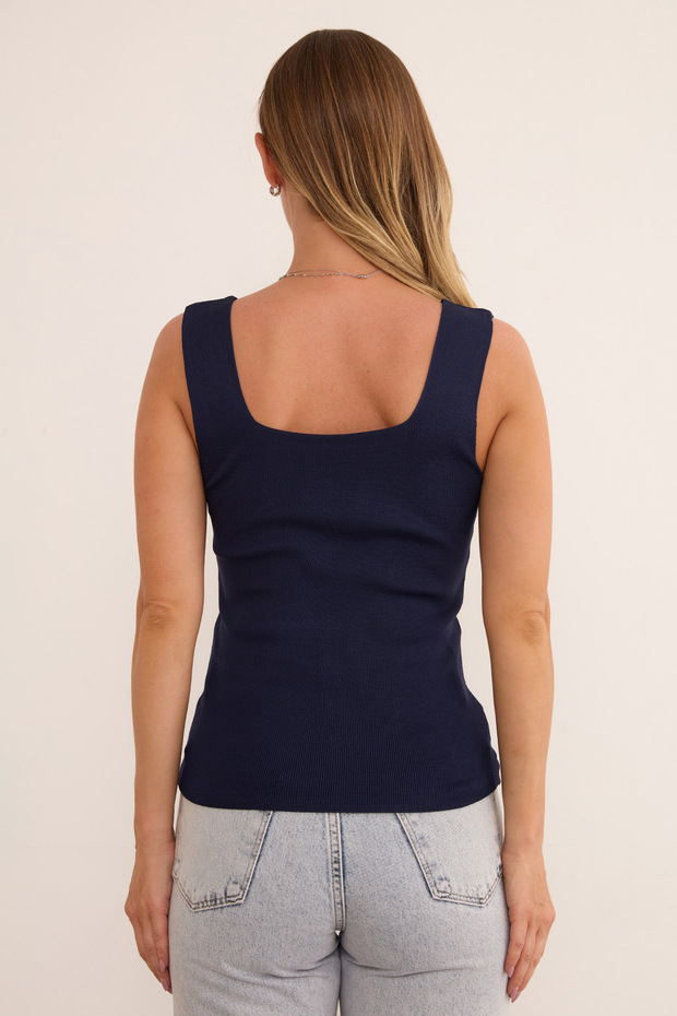 Basic Square Neck Blouse - 6