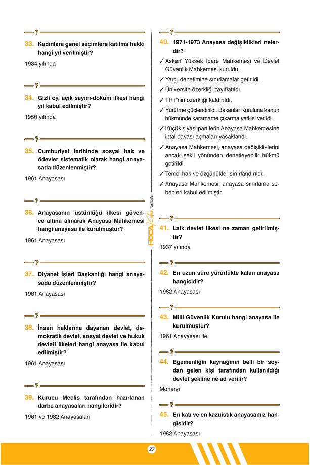 2026 KPSS Pratiko / Vatandaşlık/ Soru - Cevap - 3