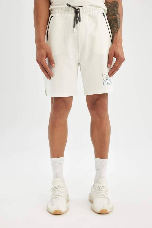 DeFactoFit NBA Wordmark Standart Fit Kısa Paça Şort B9905AX24SM - 4