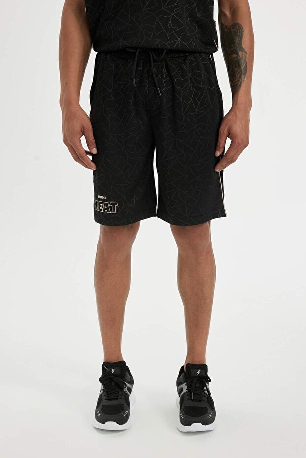 DeFactoFit NBA Miami Heat Standart Fit Kısa Paça Ağır Kumaş Şort B9922AX24SM - 3