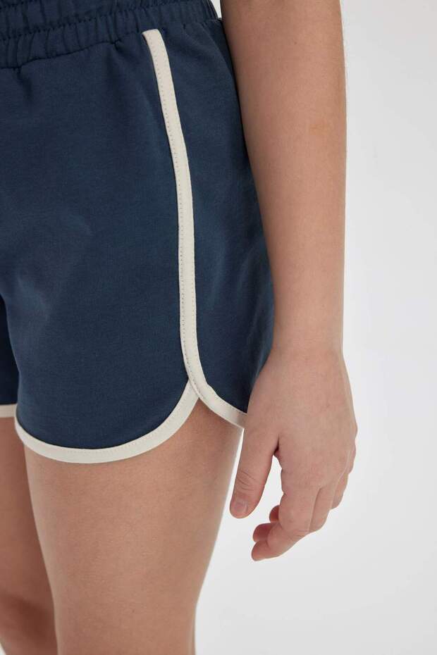 Kız Çocuk Beli Lastikli Basic Düz Şort B5164A824HS - 5