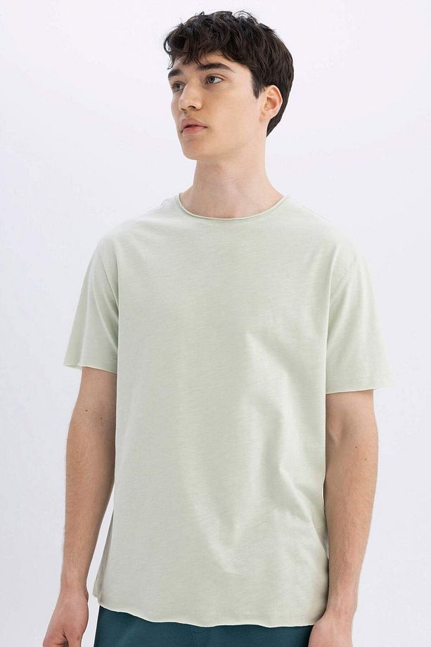 Regular Fit Bisiklet Yaka Kısa Kollu Basic Düz Tişört B7755AX24SM - 1