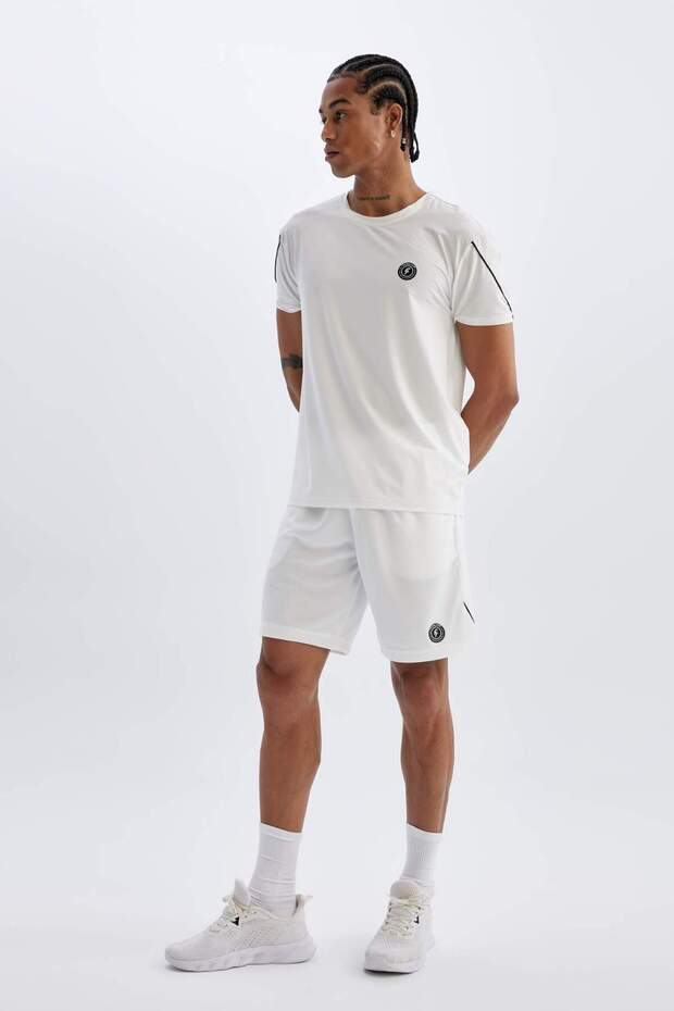 DeFactoFit Standart Fit Sporcu Kısa Paça Ağır Kumaş Şort C1751AX24SM - 1