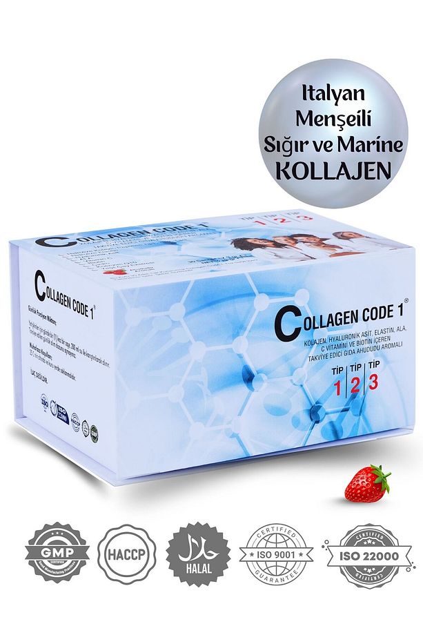 3 Tip Hidrolize Kolajen/collagen, Elastin, Biotin ,hyaluronik Asit & Vitamin Içeren Gıda Takviyesi - 1