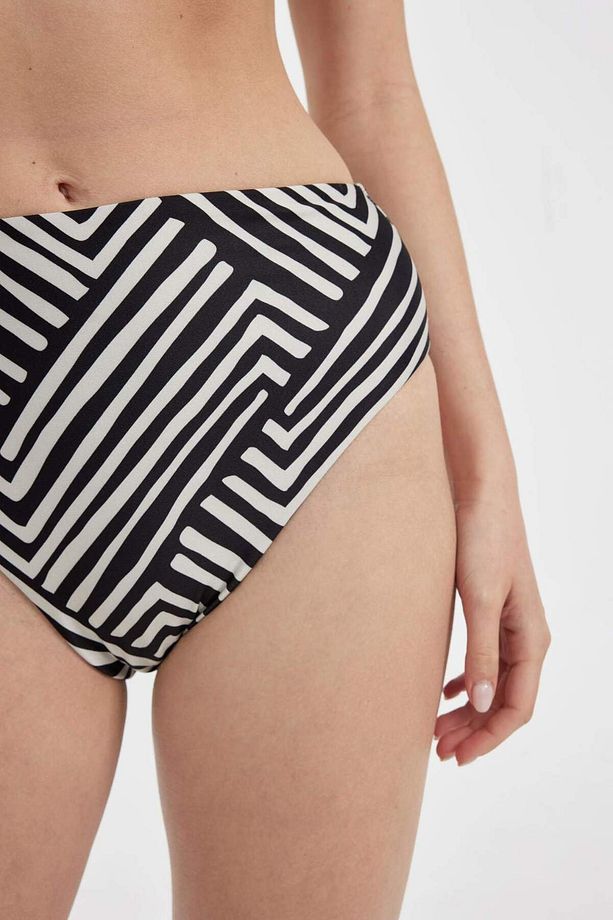Regular Fit Çizgili Yüksek Bel Bikini Altı-Fall in Love C3199AX24SM - 5