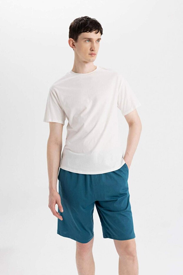 Regular Fit Cepli Şort Pijama Altı Z6848AZ24SM - 3