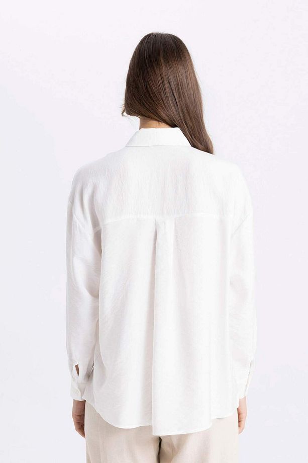 Relax Fit Uzun Kollu Tesettür Gömlek Tunik C8671AX24SM - 6