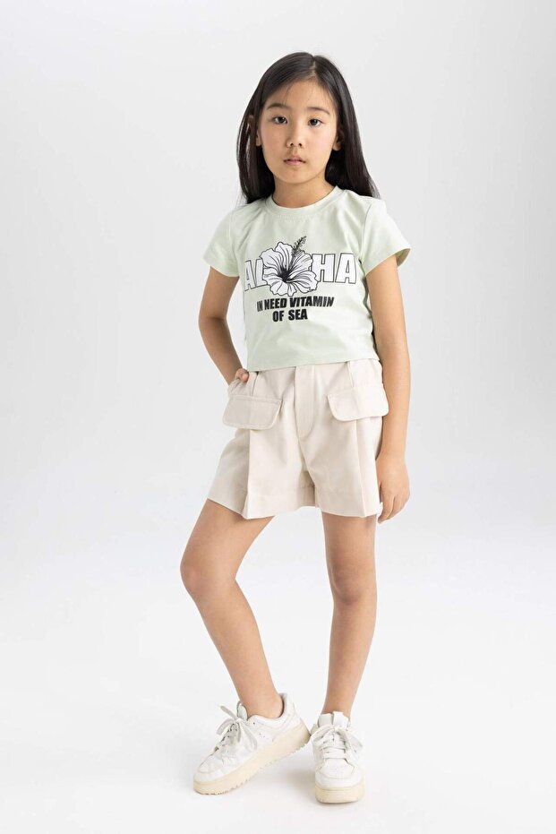 Kız Çocuk Gabardin Şort C4566A824SM - 4