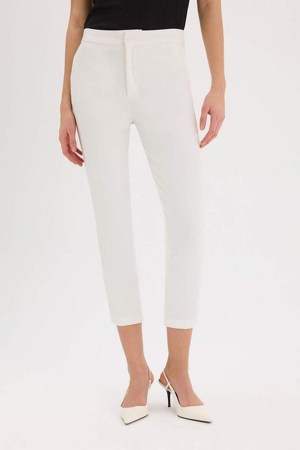 Klasik Chino Kumaş Pantolon Normal Bel Basic Düz Cepli Bilek Boy C1429AX24SP - 8