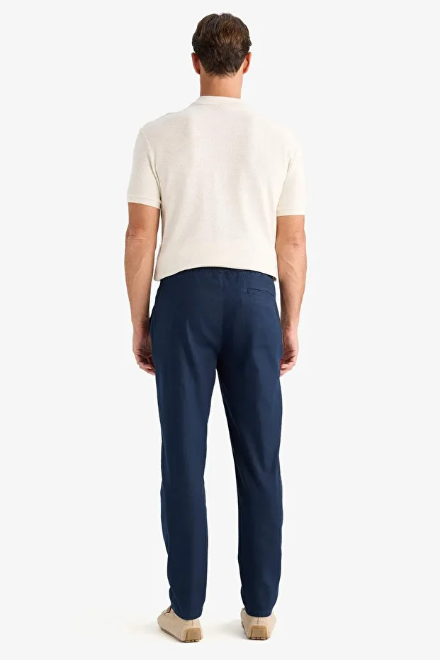 Yazlık Jogger Pantolon Basic Düz Cepli Dar Paça B4091AX24SP - 7