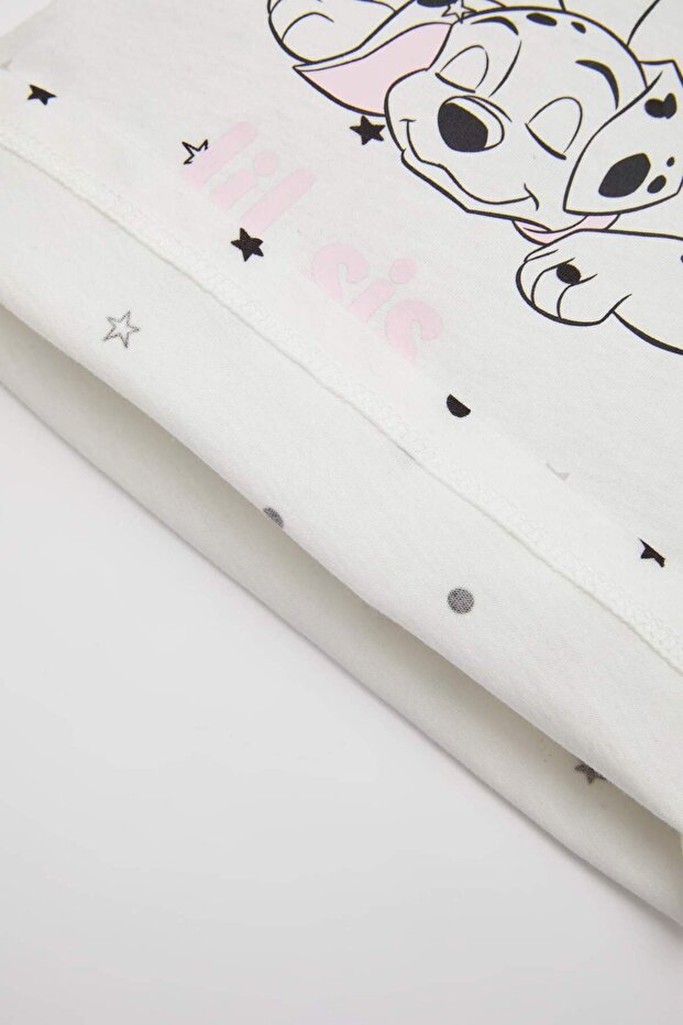 Kız Bebek 101 Dalmatians Pijama Takımı Penye Bisiklet Yaka Kısa Kollu Üst Şort C2038A524HS - 4