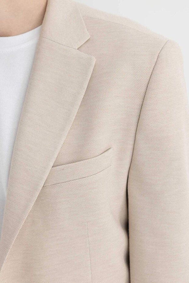 Modern Fit Düğmelı Astarlı Basic Düz Blazer Ceket C5777AX24SP - 5