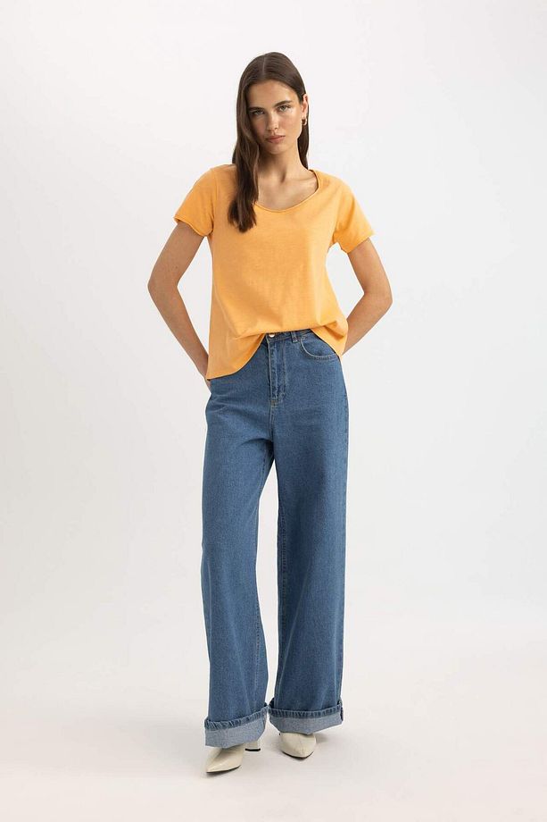 Regular Fit Bisiklet Yaka Kısa Kollu Tişört K1508AZ24SM - 2