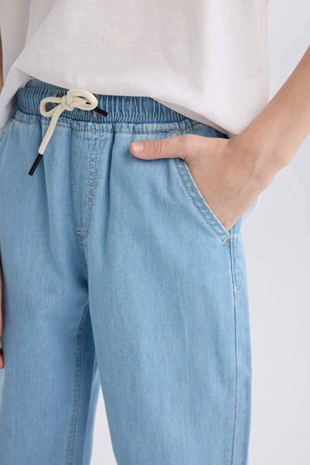 Erkek Çocuk Straight Fit Düz Paça Basic Düz Jean Pantolon B5740A824SM - 5