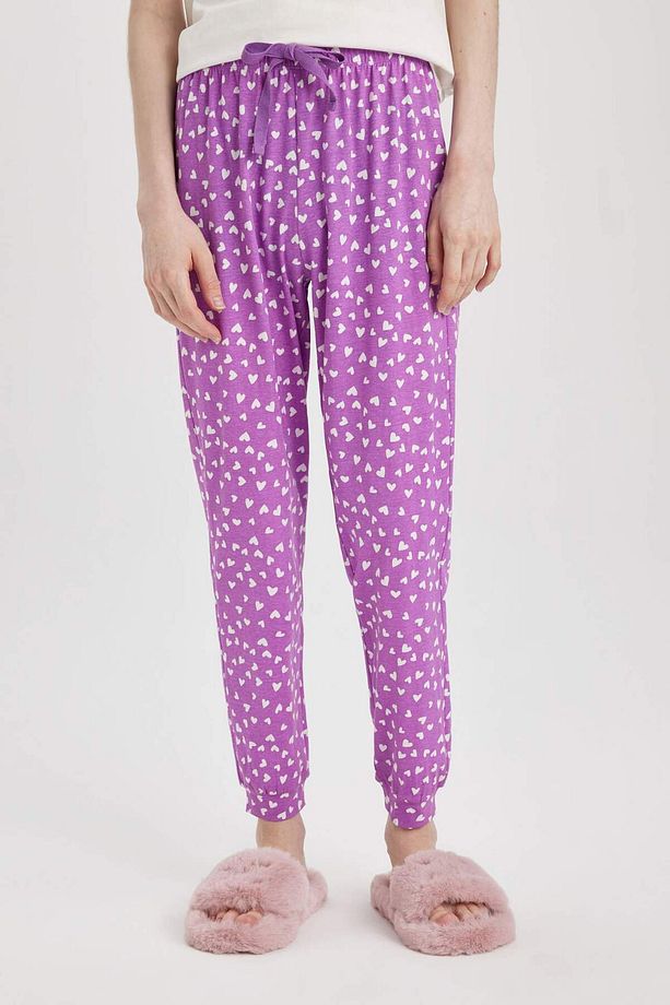 Regular Fit Casual Kalp Desenli Pijama Altı-Fall in Love B6196AX24SP - 4
