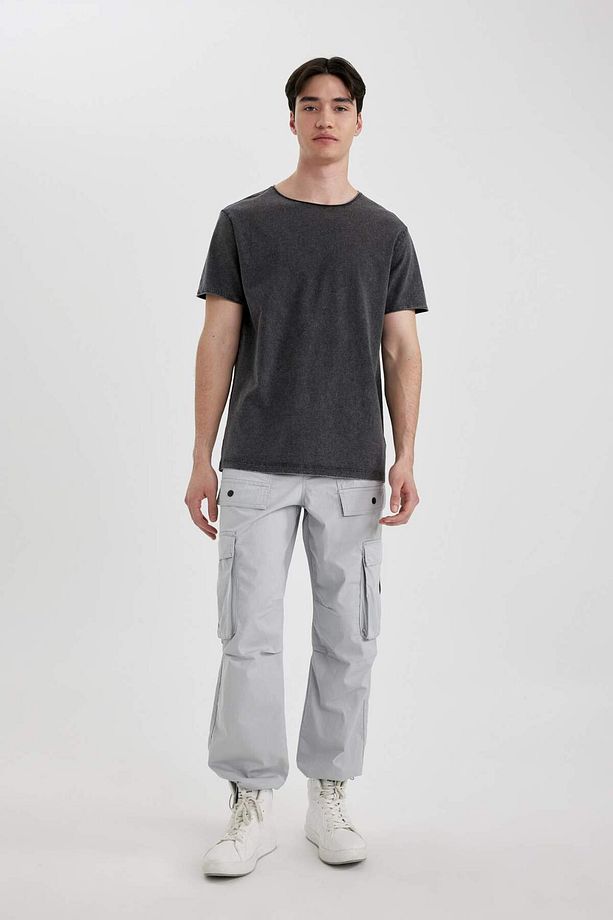 Regular Fit Bisiklet Yaka Basic Düz Kısa Kollu Tişört B3491AX24SP - 2