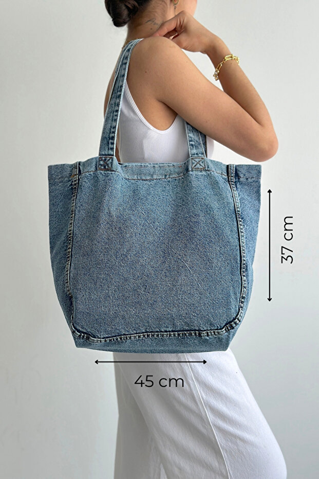 Women's Quality Denim Fabric Daily Hand and Shoulder Bag