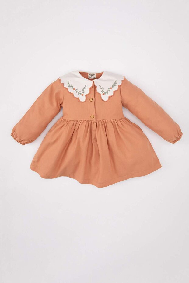 Kız Bebek Uzun Kollu Twill Elbise C0542A524SP - 1