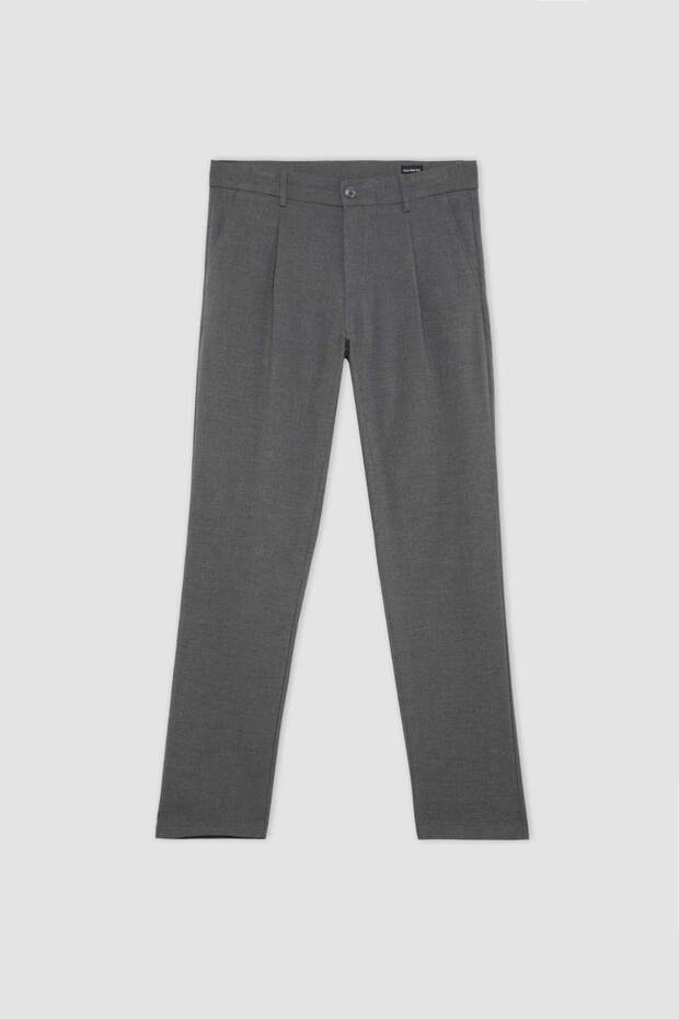 Yazlık Kumaş Pileli Pantolon Tailored Regular Fit Normal Kesim Basic Düz Cepli Düz Paça A7273AX24SP - 6
